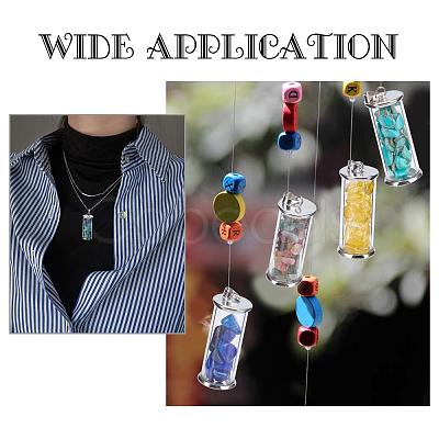 8Pcs 8 Style Alloy & Glass Wish Bottle Pendants G-PH0001-45-1