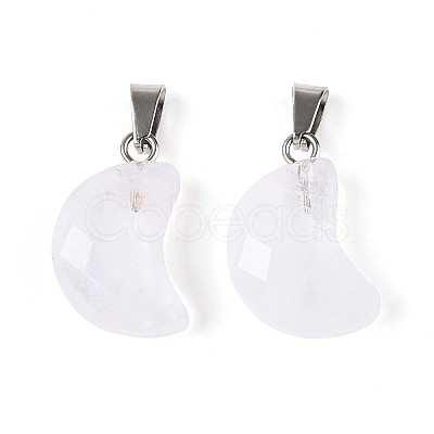 Natural Quartz Crystal Pendants G-N349-02K-P-1