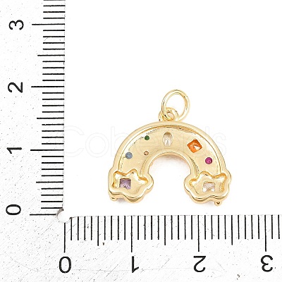 1Pc Brass Micro Pave Cubic Zirconia Pendants KK-YW0003-90-1