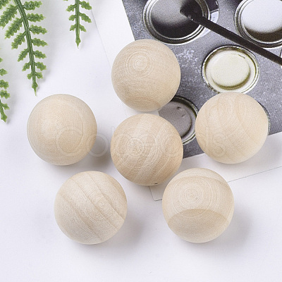 Unfinished Wood Beads X-WOOD-T014-40mm-1