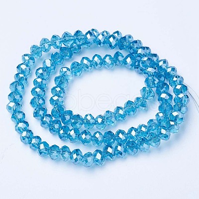Electroplate Glass Beads Strands EGLA-A034-T1mm-A13-1