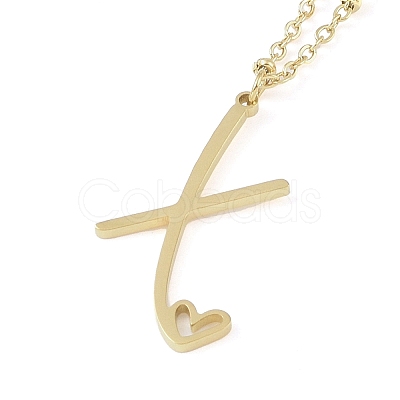 304 Stainless Steel Pendant Necklaces NJEW-H029-02G-X-1