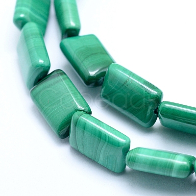 Natural Malachite Beads Strands G-D0011-03-8x12mm-1