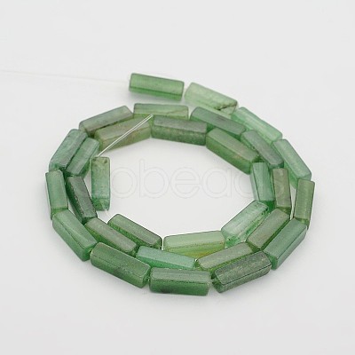 Natural Green Aventurine Cuboid Beads Strands G-N0153-12-1