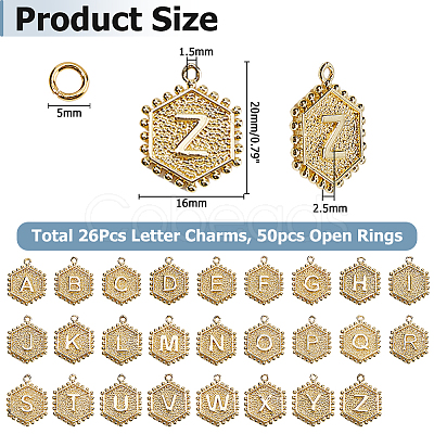 26Pcs Brass Pendants KK-HS0015-82-1