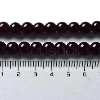 Imitation Jade Glass Beads Strands DGLA-S076-8mm-39-1