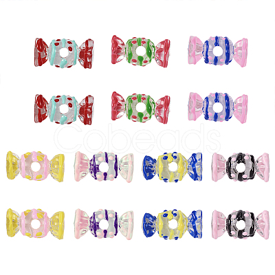 14Pcs 7 Style Transparent Acrylic Beads FIND-TA0002-42-1