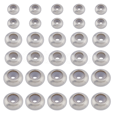 50Pcs 3 Style 316L Surgical Stainless Steel Beads STAS-DC0014-49-1