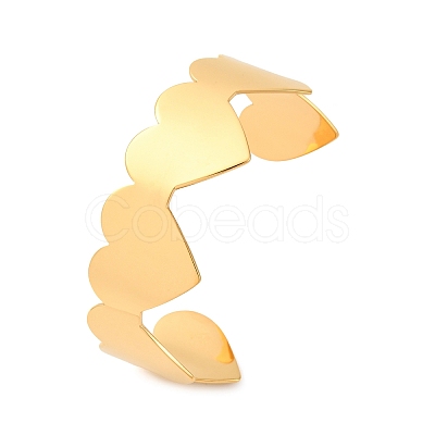 Romantic 304 Stainless Steel Cuff Bangles for Women BJEW-Q045-01G-1