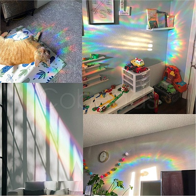 Waterproof PVC Colored Laser Stained Window Film Static Stickers DIY-WH0314-104-1