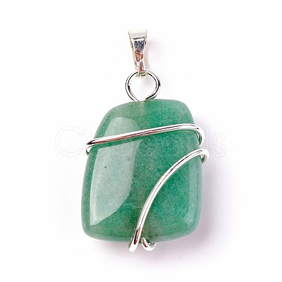 Natural Green Aventurine Pendants G-I220-D03-1