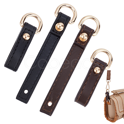 4Pcs 2 Colors Imitation Leather Suspension Clasps PURS-PH0001-31-1
