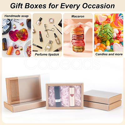 30Pcs Kraft Paper Jewelry Drawer Boxes CON-BC0007-22-1