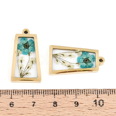 304 Stainless Steel Epoxy Resin Pendants X-STAS-T072-29-1