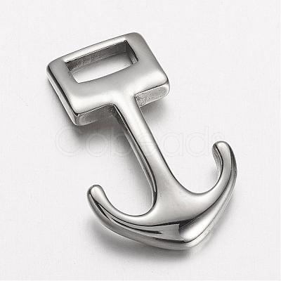 Non-Tarnish 304 Stainless Steel Anchor Hook Clasps STAS-D166-14P-1