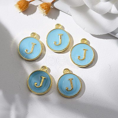 Golden Plated Alloy Enamel Charms LS-ENAM-S118-04J-1