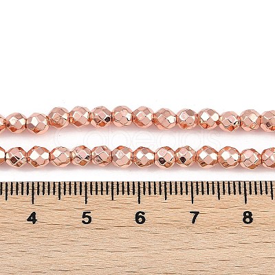 Baking Paint Electroplated Synthetic Non-magnetic Hematite Beads Strands G-H072-A01-01H-1