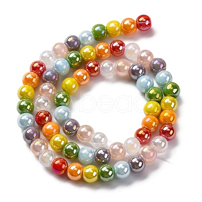 Electroplate & Gradient Color Glass Beads Strands LAMP-M023-03-1