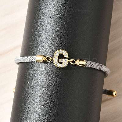 Adjustable Nylon Cord Bracelets X-BJEW-C096-01G-07-1