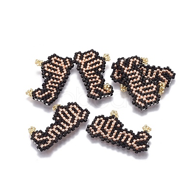 MIYUKI & TOHO Handmade Japanese Seed Beads Pendants SEED-A029-HE09-1