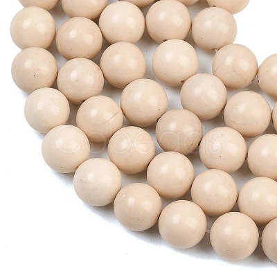 Natural Fossil Beads Strands G-E110-14mm-2-1