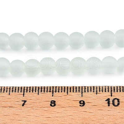 Baking Paint Transparent Glass Bead Strands GLAA-S031-8mm-29-1