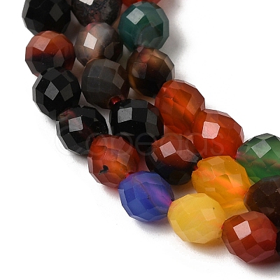 Dyed & Heated Natural Agate Beads Strands G-K376-F21-01-1