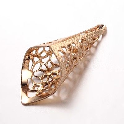 Apetalous Filigree Brass Bead Cones LS-X-KK-N0089-02KCG-1