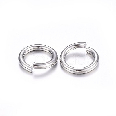 Tarnish Resistant 304 Stainless Steel Open Jump Rings X-STAS-F174-12P-1