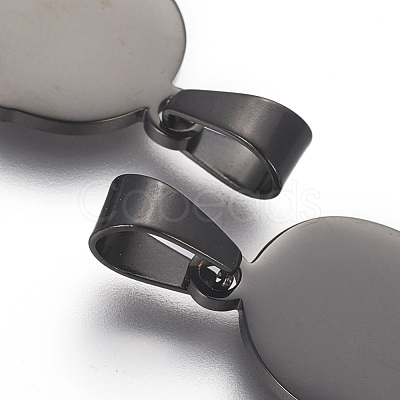 304 Stainless Steel Split Pendants STAS-F214-01B-1