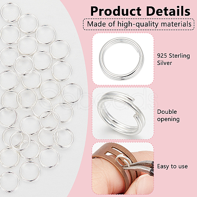 925 Sterling Silver Split Jump Rings FIND-BC0005-42B-1
