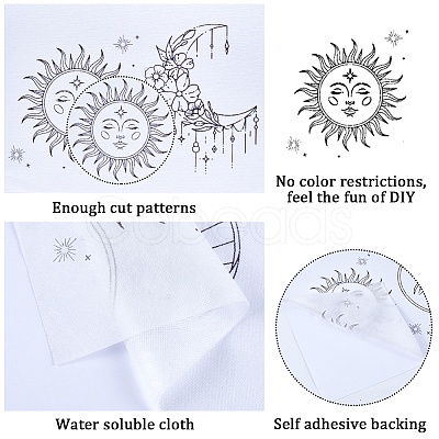 A4 Non-woven Fabrics Water-soluble Embroidery Aid Drawing Sketch DIY-WH0541-001-1