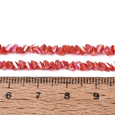 Electroplate Opaque Glass Beads Strands EGLA-Q139-01A-C09-1