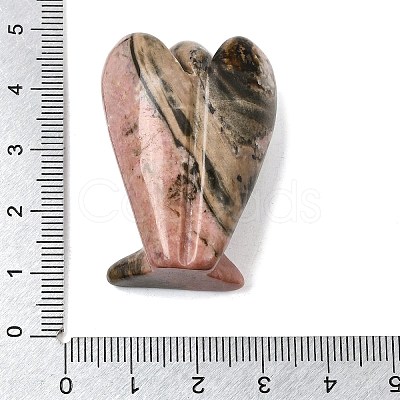 Natural Rhodonite Angel Figurine DJEW-N006-01A-14-1