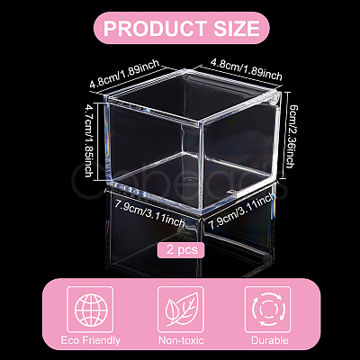 4 Grids Transparent Plastic Gift Boxes CON-WH0087-68A-1