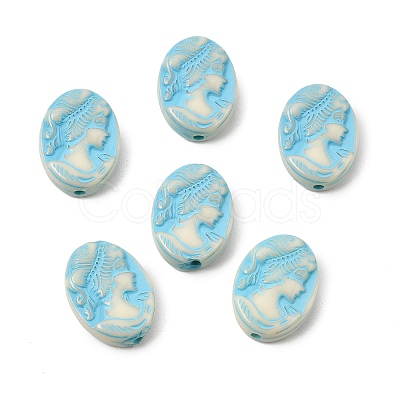 Painted Opaque Acrylic Beads AC-CBAA127-02D-1