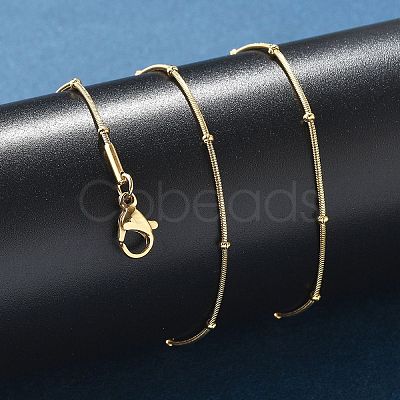 Ion Plating(IP) 304 Stainless Steel Snake Chain Necklaces X-NJEW-F248-11A-G-1
