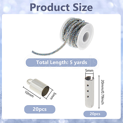 PVC & Rhinestone Shoelace DIY-DC0003-43B-1