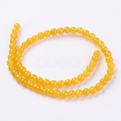 Natural Agate Beads Strands G-G583-6mm-04-1