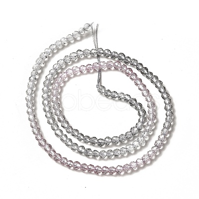 Transparent Gradient Color Glass Beads Strands GLAA-H021-01B-12-1