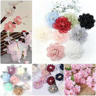 Gypsum with Cotton Cord Artificial Flower Core DIY-WH20007-36B-09-1