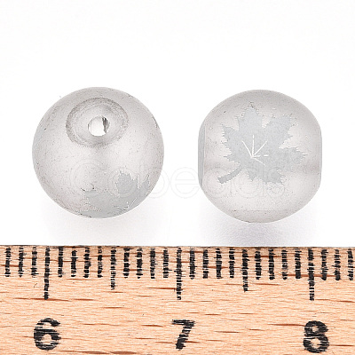 Autumn Theme Electroplate Transparent Glass Beads EGLA-S178-01-01G-1