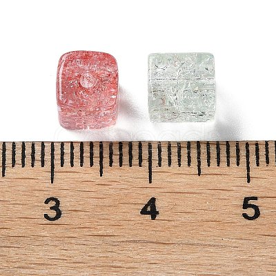 Transparent Crackle Glass Beads GLAA-B015-13-1