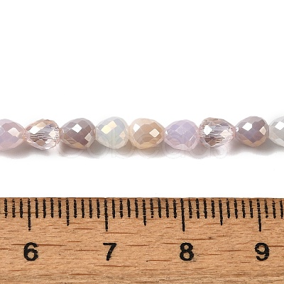 Electroplated Glass Beads Strands GLAA-B013-01I-1