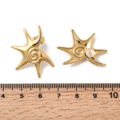 Vortex Spiral 304 Stainless Steel Stud Earrings EJEW-C169-02G-1