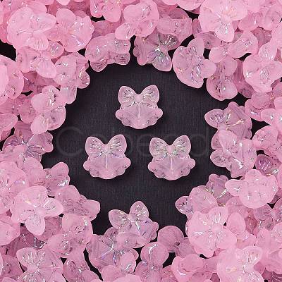 Frosted Transparent Acrylic Beads X1-OACR-P029-18B-01-1