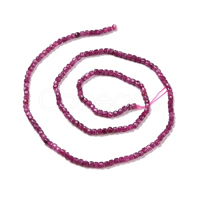 Lab Grown Red Corundum Beads Strands LS-G-C009-B13-1-1