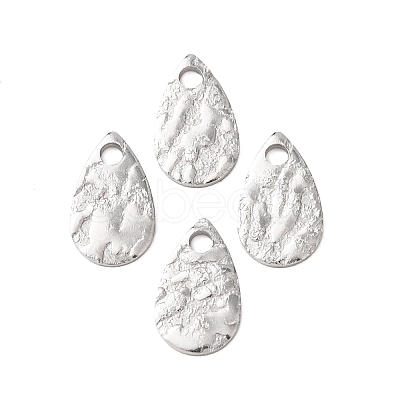 Hammered 304 Stainless Steel Pendants X-STAS-G385-03P-1