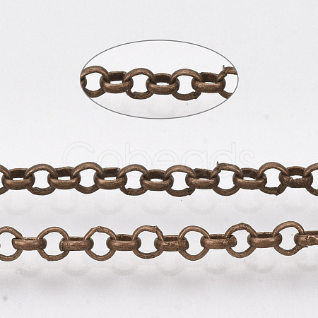 Soldered Brass Coated Iron Rolo Chains CH-S125-08B-R-1
