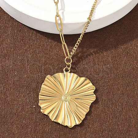 304 Stainless Steel Pendant Necklaces for Women NJEW-D312-02B-G-1